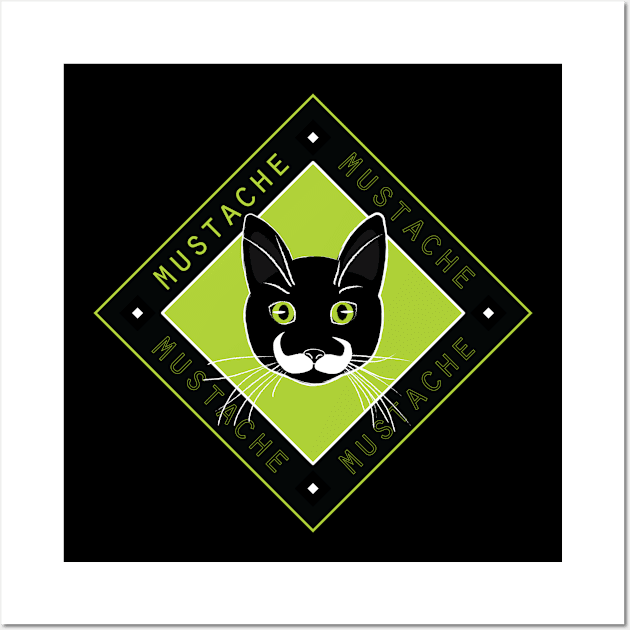 Mustache Cat Jack Wall Art by EMthatwonders